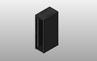 Шкаф Rackcenter D9000 42U 750 × 1000, передняя дверь перфорированная одностворчатая, задняя дверь перфорированная двустворчатая, черный