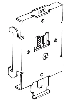 Набор для крепления к DIN-рейке, серебристый