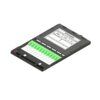 Кассетный модуль слотовый серии HD 47M-30, 24 × LC OM5, КДЗС, сплайс-кассета на 24 соединения, черный