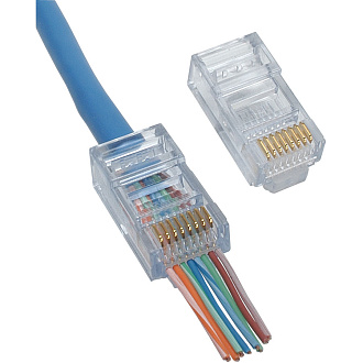 Вилка RJ45 Q-PLUG, категория 6, UTP, для полевой установки, без цвета, упаковка 50 штук