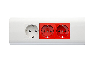 Рамка горизонтальная французский стандарт 6 модулей 45 × 22,5 мм, белый