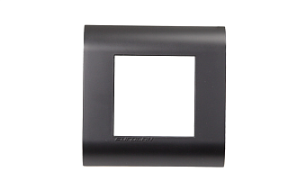 Рамка, французский стандарт 2 модуля 45 × 22,5 мм, графитовый черный