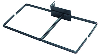 Кольцо металл, двойное, 150 x 150 мм, 115 x 115 мм, черный