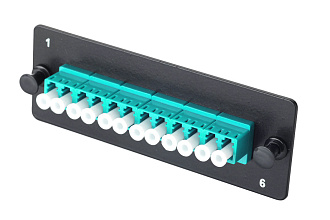 Планка Q-SLOT с 6 адаптерами дуплекс LC OM3