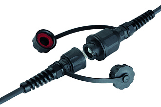 Модуль Industrial категории 5e UTP на кабель, крышка, черный