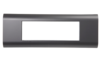 Рамка горизонтальная французский стандарт 6 модулей 45 × 22,5 мм, графитовый черный