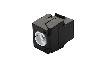 Модуль UTP категории 6 keystone, безынструментальный, со шторкой, черный