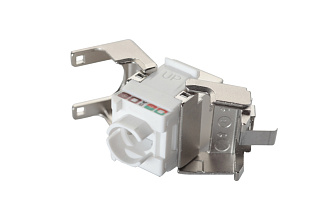 Модуль FTP категории 6 keystone, безынструментальный, со шторкой, серебристый