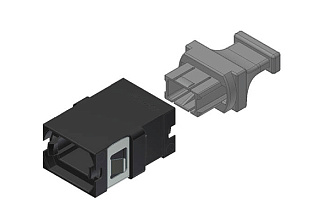 Планка Q-SLOT с 12 адаптерами MPO, KeyUP/KeyDOWN, черные