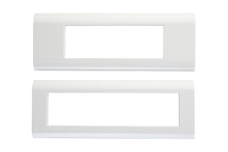 Рамка горизонтальная французский стандарт 8 модулей 45 × 22,5 мм, белый