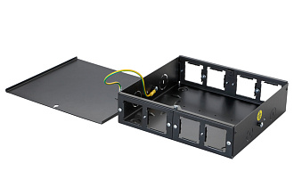 Точка консолидации, 4 планки французский стандарт (2 модуля 45 × 45 мм), черный