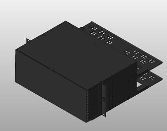 Оптическая панель серии HD 47M-30, 19" 2U кассетная, 12 кассет, черный