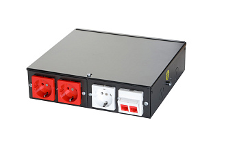 Точка консолидации, 4 планки французский стандарт (2 модуля 45 × 45 мм), черный