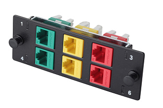 Планка Q-SLOT 6 × Keystone UTP/FTP