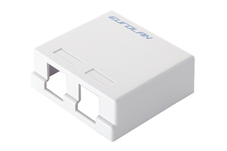 Настенная коробка 2-портовая, белый