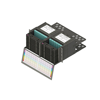 Оптическая панель серии HD 47M-30, 19" 4U кассетная, 24 кассеты, черный