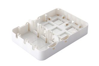 Настенная коробка 3-портовая, 2 секции, белый