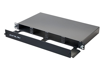 Панель 19'' Q-SLOT, 1U, выдвижная, 4 слота, корпус, поддерживающий организатор