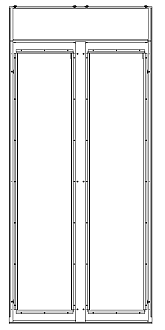 Заглушка коридора Q-SPACE, 42U/48U, 900 мм, со стеклом