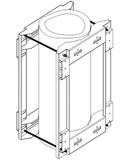 Комплект крепления на столб усиленный, нагрузка 250 кг, серый