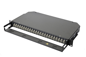 Оптическая панель серии 47C-24, 19'' 1U фиксированная, корпус на 24 адаптера, 4 симплекс SC адаптера, OM2