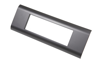 Рамка горизонтальная французский стандарт 6 модулей 45 × 22,5 мм, графитовый черный