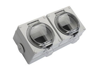 Коробка Industrial IP65, 4 модуля 45 × 22,5 мм, серый