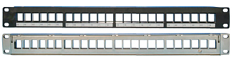 Коммутационная панель 19” наборная, FTP, 1U, 24 порта, черный
