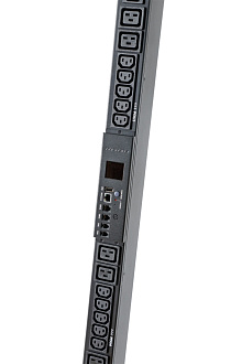 Блок распределения питания измерительный PRO вертикальный 0U, 32/400 (3 фазы), 30 C13 + 12 C19, IEC 309 32 A 3P+N+PE, шнур 3 метра