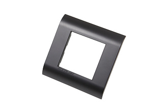 Рамка, французский стандарт 2 модуля 45 × 22,5 мм, графитовый черный