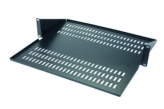 Полка консольная 2U, до 15 кг, с центральным креплением, глубина 300 мм