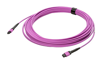 Транковый кабель 1×MPO(12) – 1×MPO(12), 12 волокон, OM4, 15 м, female-female, полярность A