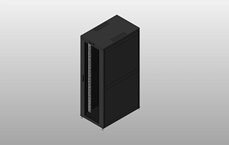 Шкаф Rackcenter D9000 42U 600 × 1200, передняя дверь перфорированная одностворчатая, задняя дверь перфорированная двустворчатая, черный