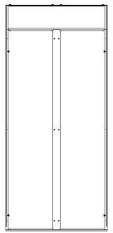 Заглушка коридора Q-SPACE, 42U/48U, 900 мм
