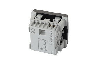 Переключатель на два направления одноклавишный 45 × 45 мм 10 A – 250 В, графитовый черный