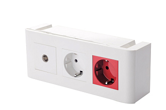 Коробка для рамок французский стандарт 6 модулей 45 × 22,5 мм, белый