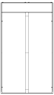Заглушка коридора Q-SPACE, 42U/48U, 1200 мм