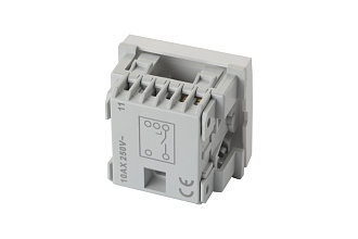 Выключатель одноклавишный 45 × 45 мм 10 A – 250 В, белый