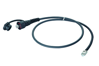 Коммутационный шнур Industrial категории 6 U/UTP, LSZH, вилка в промышленном исполнении — вилка RJ45, 3 м