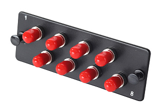 Планка Q-SLOT с 8 адаптерами симплекс ST OS2